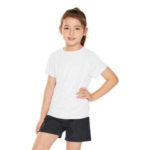 New Youth UPF 50+ Short Sleeve Swim Shirt Top SPF White Kids Unisex L 14 TSLA